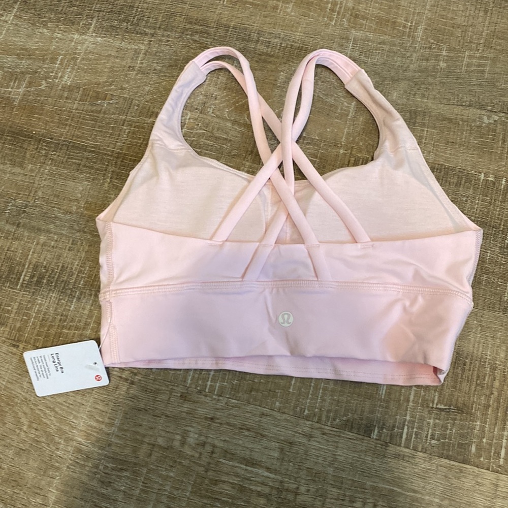 NWT Lululemon Energy Longline Bra B–D Cups Strawberry Milkshake | Size 6 NWT - Picture 3 of 6